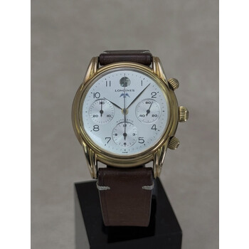 38mm • 1991 Longines Monument Grand Classic Gold-Plated Chronograph Automatic
